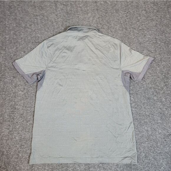 Under Armour Men's Golf Polo Shirt Size M Gray Loose Fit HeatGear Saginaw Club - Picture 2 of 12